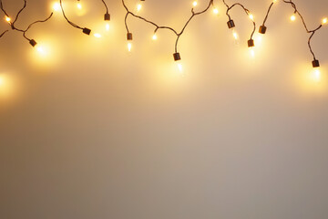 Wall Mural - garland, holiday, decoration on a white background