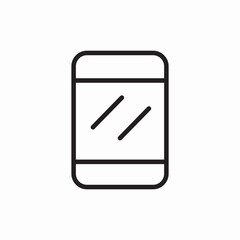 Mobile phone smartphone device screen icon vector sign
