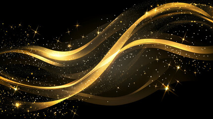 Wall Mural - sparkling festive gold background with glittering highlights suitable for celebration and magic events  -