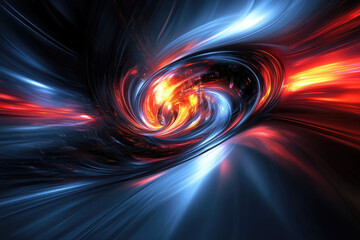 Wall Mural - abstract swirling vortex of fire and ice, a dynamic blend of contrasting energies.
