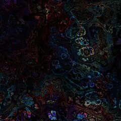 Aufkleber - Intricate golden organic shapes gracefully create a striking and eyecatching abstract design against a dark backdrop