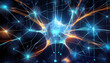 © FimCraft - futuristic illustration of neural network glowing with vibrant data visualizations, showcasing interconnected nodes and pathways