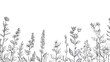 © Jojo* - Delicate Black And White Floral Botanical Illustration