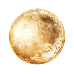 Poster - Highly detailed imaginary exoplanet with craters rotating in the outer space, with transparent background