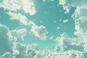 Wall Mural - soft smooth white clouds with pastel color of sky.for abstract background