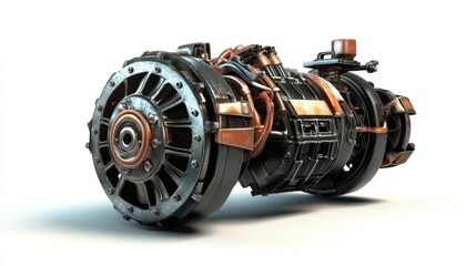Aufkleber - A detailed, futuristic mechanical component designed for advanced technology applications.
