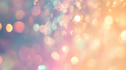 Poster - A dreamy, colorful bokeh background with soft, shimmering lights.