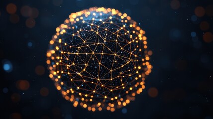 abstract visualization of social media networks depicting global connections with glowing nodes and 