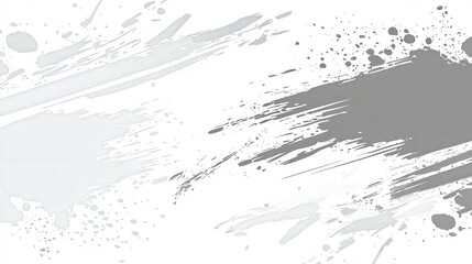 Poster - The artwork features energetic gray and white paint splashes layered on a bright canvas, creating a balance of color and texture with an expressive composition