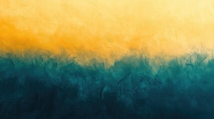 Wall Mural - Abstract warm yellow to teal gradient background with fine grainy texture, perfect for artistic visuals