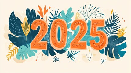  Shiny 2025 New Year Greeting with Sparkles