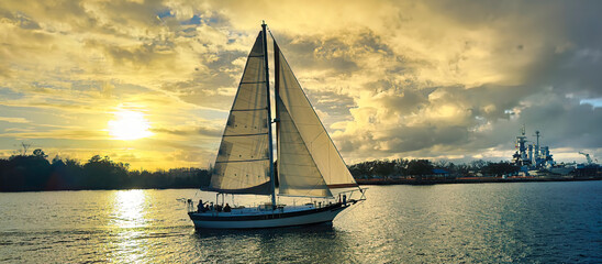 wilmington riverwalk sunset