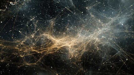Wall Mural - a cosmic web depicting the vastness of the universe and interconnectedness of galaxies.