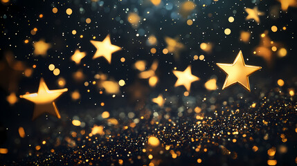 the air is thick with anticipation as the shimmering starfall begins each star falling in a seemingl