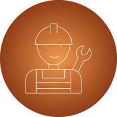 Wall Mural - Plumber icon single vector illustration