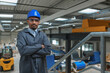 © 24K-Production - African American engineer in industrial warehouse. Diversity concept.