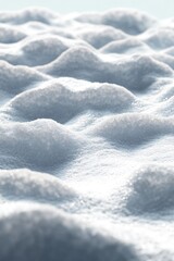 Wall Mural - A close-up view of a snow-covered surface, ideal for winter-themed images