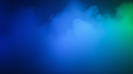 Leinwandbilder - Abstract blue and green gradient background with soft smoke effect