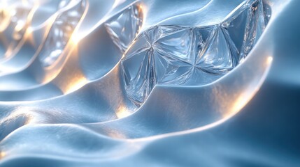 Poster - A close-up view of a row of intricately carved ice sculptures