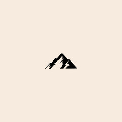 Poster - Mountain logo icon flat vector design.