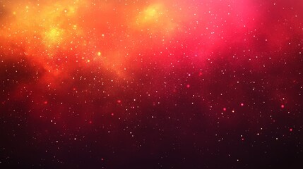 Wall Mural - A vibrant cosmic background featuring stars and nebulae in shades of pink and orange.
