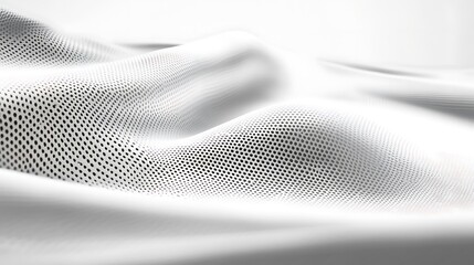 Abstract White Perforated Surface with Wavelike Form