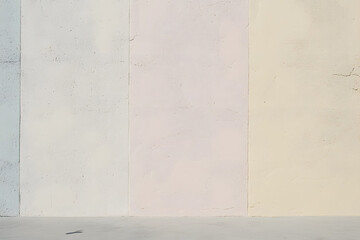 Wall Mural - light pastel gray beige colored low contrast concrete textured background. empty colourful wall text