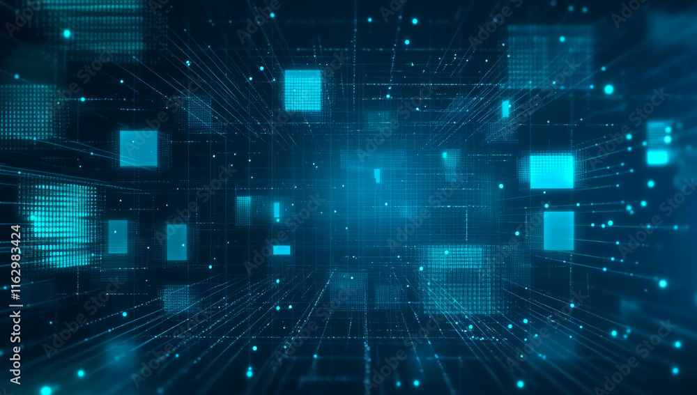 teal minimalistic tech background Stock Photo | Adobe Stock