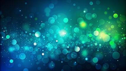Dark blue green background with bokeh effect. Abstract light background with copy space for design. Web banner.
