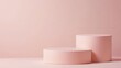 © Aris Suwanmalee - Minimalist pink podiums for product display.