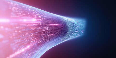 A long, thin, blue and pink line with a lot of dots. The line is very long and it looks like it is going on forever
