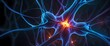 © RobinsonIcious - A captivating macro view of neurons firing with dendrites and synapses glowing in neon colors