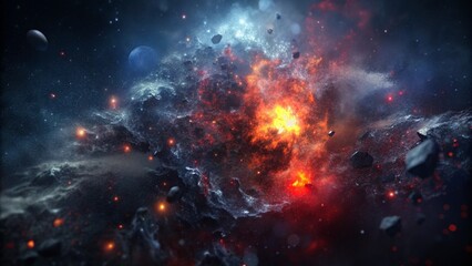 Wall Mural - black dark gray fire red garnet cherry ruby abstract background. color. rough grain noise dust parti