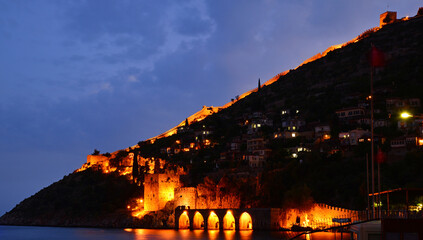 Sticker - A view from Alanya Castle in Alanya, Antalya, Turkey