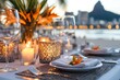 © Thanyarat - A romantic candlelit dinner on the Ipanema Beach promenade, with soft waves providing a serene background soundtrack