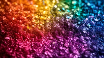 Wall Mural - Rainbow Glitter Texture Shimmering Sparkle Background