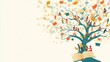 © Lush Diaries - A vibrant illustration of diverse people interacting with a knowledge tree, symbolizing the growth and spread of ideas.
