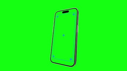 Wall Mural - Realistic phone frame animates onto the screen. Smartphone Iphone mock up concept graphic template 3D