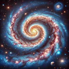 Wall Mural - Spiral Galaxy A galaxy with spiral arms each arm containing uniq