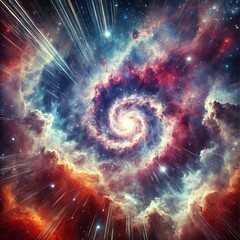 Wall Mural - Star Trails in Nebula A texture combining star trails with nebul