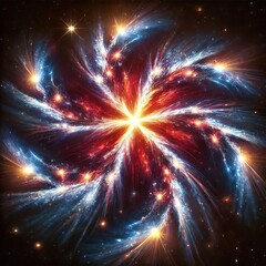 Wall Mural - Starfish shaped Galaxy A galaxy shaped like a starfish with arms