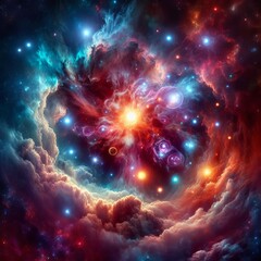 Wall Mural - Stellar Nursery A stellar nursery where new stars are forming wi