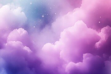 Wall Mural - night sky infused with fluffy clouds perfect for marketing.