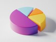 © Morninghead - A colorful 3D pie chart featuring segments in purple, blue, yellow, and orange, representing data visualization in a playful and modern design.