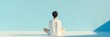 © Ryzhkov - Serene Reflection Asian Woman in Minimalist Setting with Dramatic Shadows