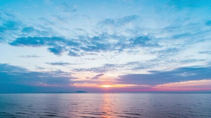 Wall Mural - 4k aerial time lapse of cloud with sunset sky background in thailand,cloudscape time lapse backgroun