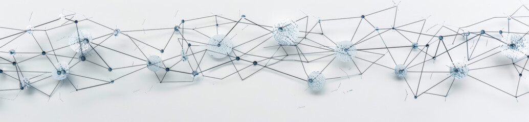 A white background with gray lines White background and dots connected