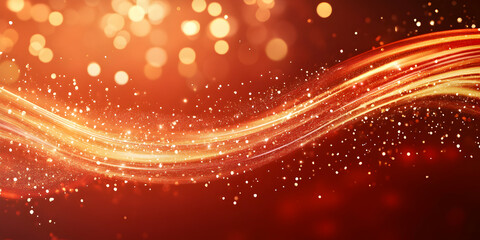 Canvas Print - red gold festive sparkles