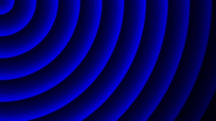 Wall Mural - 3d blue circles line animation pattern background. blue circles round lines tunnel animation pattern