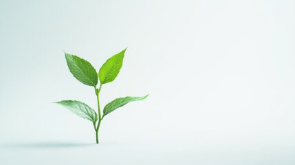 Leinwandbilder - Green leaf plant growth on the coin on white background business start idea and business building to success.
